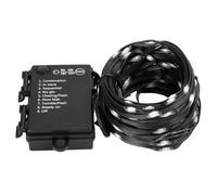 VoltShine Ghirlanda di luci a LED a batterie 3AA, materiale PVC e rame, luce bianca fredda, 10 m, ideale per decorare e ambientare gli spazi.