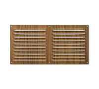 VoltShine Griglia in Alluminio 150 x 300 mm, Colore Legno Scuro; Ideale per Ventilazione e Decorazione negli spazi Interni.