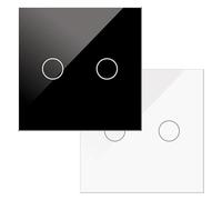 VoltShine Interruttore a doppio tocco bianco, perfetto per controllare due circuiti in modo indipendente. Con un design moderno, aggiunge eleganza e funzionalità a qualsiasi spazio contemporaneo.