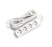 VoltShine Multipresa tedesca bianca a 4 prese, 1,5 m, 3G e 1,5 mm², perfetta per collegare più dispositivi in modo sicuro ed efficiente. Design elegante e funzionale per qualsiasi ambiente.