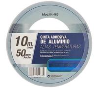 VoltShine Nastro adesivo in alluminio 50 mm x 10 m, resistente alle temperature, ideale per isolamento e riparazioni su superfici metalliche.