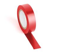 VoltShine Nastro isolante in PVC, spessore 0,13 mm, larghezza 17 mm, lunghezza 10 m, rosso, ideale per isolare, riparare e proteggere circuiti elettrici.