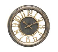 VoltShine Orologio da parete 33 cm, pelle invecchiata, movimento continuo, ideale per decorare e dare stile a qualsiasi ambiente.