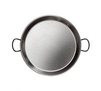 VoltShine Paellera 32 cm in acciaio lucido, adatta per cottura in vitro e induzione, ideale per preparare paelle e piatti a base di riso.