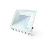 VoltShine Proiettore LED slim in elegante colore bianco, con potenza di 50 W. Design in die-casting per una maggiore durata. Ideale per illuminare con stile ed efficienza qualsiasi spazio.