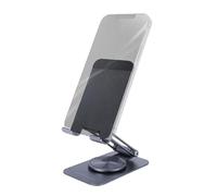 VoltShine Supporto mobile - Supporto girevole a 360°, colore nero, ideale per dispositivi elettronici, facile installazione e regolazione dell'angolo