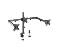 VoltShine Supporto per TV o monitor, 3 monitor, capacità di 7 kg, compatibile con schermi da 13 a 27 pollici, colore nero, ideale per risparmiare spazio.
