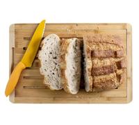 VoltShine Tagliere Pane di bambù 38 x 25 cm, ideale per affettare il pane, resistente e facile da pulire cucina e panetteria.