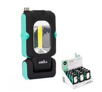VoltShine Torcia da lavoro LED con COB, magnete telescopico, 200 Lm, dimensioni 2x12x16 cm, base articolabile e magnetica, include batterie; ideale per l'illuminazione nelle attività manuali.