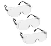 voltX 3 x OVERSPECS Taglia Grande, Sovra Occhiali di Sicurezza Industriali | Certificati UKCA e CE EN166f, aste regolabili singolarmente, antiappannamento, resistenti ai graffi, protezione UV400