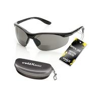 voltX 'CONSTRUCTOR' Occhiali di sicurezza da lettura BIFOCALI (SCURI +1,5 diottria) con certificazione CE EN166F/Occhiali da ciclismo con custodia rigida - Bifocal Safety Glasses