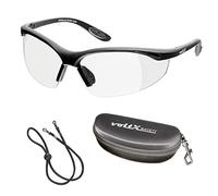 voltX 'Constructor' Occhiali di sicurezza da lettura con ingrandimento e lenti intere +1,50 diottria + astuccio rigido a forma di conchiglia con trattamento anti appannamento