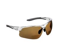 voltX 'CONSTRUCTOR ULTIMATE' Occhiali di sicurezza da lettura bifocali (Montatura trasparente, Lenti a specchio dorate + 2.0 Diottrie) CE EN166FT - Bifocali Cycling Sports