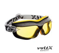 voltX DEFENDER Compact BIFOCAL ventilata Occhiali di sicurezza con certificazione CE EN166FT (Giallo), Rivestimentoanti-condensa. - Compact Safety Goggles