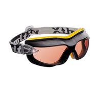 voltX DEFENDER Compact BIFOCAL ventilata Occhiali di sicurezza con certificazione CE EN166FT (Marrone), Rivestimentoanti-condensa. - Compact Safety Goggles