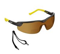 voltX GT ADJUSTABLE Occhiali di sicurezza da lettura BIFOCALI CE EN166FT (MARRONE +2.0 diottrie), Rivestimento anti condensa, Lente UV400 Bifocal Safety Glasses