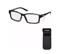 voltX Lettori di sicurezza VISION', occhiali da lettura con lente piena ingrandita Certificato CE EN166ft (+3.0 diottrie, lente trasparente) Custodia di sicurezza espandibile