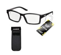 voltX Lettori di sicurezza VISION', occhiali da lettura con lente piena ingrandita Certificato CE EN166ft (+1.5 diottrie, lente trasparente) Custodia di sicurezza espandibile