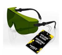 voltX 'OVERSPECS' Occhiali da vista di sicurezza industriale di grandi dimensioni - certificati CE EN166f (lenti per saldatura W5) - regolabili individualmente, resistenti ai graffi, protezione UV400