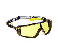 voltX 'QUAD' 4 in 1 - Occhiali di sicurezza - GIALLO - con inserto in gommapiuma e fascia rimovibile - certificazione CE EN166F