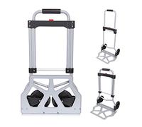 Voluker Carrello Pieghevole,42 x 28 x 97 cm,Carrello Portapacchi,2 Ruote di Gomma,Carrello Portacasse,Forte struttura in lega,Carico massimo100kg