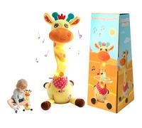 Volume Control Talking Singing Dancing Giraffe Toy with Recording, Interactive Giraffe Stuffed Animal Toys with Repeat Your Words for Baby Toddler Encourage Speech, Birthday Gifts for Kids