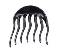 Volume utile Fermaglio per capelli Bump its Bouffant Coda di cavallo Pettine per capelli Creatore di panini Coda di cavallo Pettine per lo styling dei capelli Pettine per capelli soffici, nero Clev