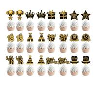 volumeon 24 Pezzi Cupcake Topper, Decorazione per Torta per 18° Compleanno, Topper per Torte, Cupcake, Biscotti, Dessert, Decorazione Cupcake per Festa 18° Compleanno per Ragazzi e Ragazze