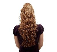 Voluminoso Ondulato Toupet Treccia Riccio Lungo 60cm Mix Biondo N310-24BT27