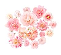 volumoon 17pcs Fiori Artificiali Teste Di Fiori Artificiali Teste di Rosa Artificiali Fiori Finti Per Decorazioni Fiori Di Stoffa per Bouquet DIY Matrimonio Centrotavola Decorazion Domestica Festa