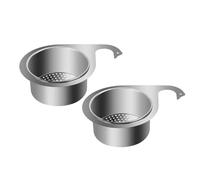 volumoon 2 Pezzi Cestello di Scarico del Cigno, Cestello di Scarico per Lavello, Cestino Filtro in Acciaio Inox, Cestello Scolapiatti da Rubinetto, Cestino Sospeso per Lavello