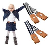 volumoon 2 Pezzi Cintura Elastica Bambino Senza Fibbia, Cintura Regolabile Elastica, Cintura Invisibile per Ragazzi Ragazze, Cintura Elastica Bambini per Pantaloni Jeans Vestito Gonne, 36-55CM (B)