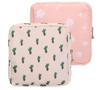 volumoon 2 Pezzi Porta Assorbenti da Borsa, Custodia per Assorbenti Igienici Sacchetti, Borsa Porta Assorbenti Igienici con Cerniera, Primo Periodo Borse per Donna E Ragazze