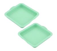 volumoon 2 Pezzi Stampo Torta Silicone, Stampi in Silicone da Forno Quadrati Antiaderenti, Stampi da Forno, Teglia Quadrata per Torte, Riutilizzabili per Torta a Strati, Torta Arcobaleno