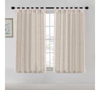 Volumoon 2 Pezzi Tende Oscuranti per Interni, Semi Trasparenti Tende, Tende in Voile, Tende per Moderne, Lino Tende Finestre, Tende Leggere Morbida, Tende per il Soggiorno e la Camera da Letto