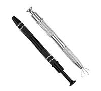 Volumoon 2 Pz Pinzetta per Gioielli e Gemme Diamante, 4 Artiglio Pick Up per Componenti Elettronici, Strumento per Afferrare Diamantate