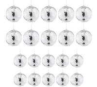 Volumoon 20PCS Palline a Specchio, Palline d'Argento Glitterate da Discoteca, Ornamenti per Albero di Natale, Palline da discoteca a specchio piccolo da 4 cm e 5 cm, decorazioni per palline di Natale