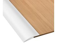 Volumoon 2m Striscia di soglia strisce di transizione del pavimento, Strisce Bordo Autoadesivo, striscia divisoria autoadesiva, Pavimento Bordo Autoadesivo Per Pendenza Di Soglia Di 5 mm (Bianco)