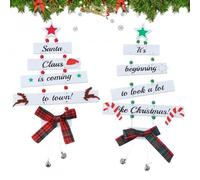 Volumoon 2pz Addobbi Natalizi, Addobbo Natalizio, Albero di Natale Decorazioni, Decorazione Dell'albero di Natale, Decorazioni Appendere, Ornamenti Natalizi Per Porte e Finestre per La Casa