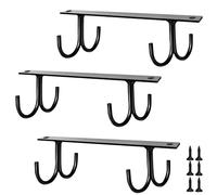 volumoon 3 Pezzi Porta Tazze,ganci tazze sottopensile,neri tazze ganci sotto armadietto,supporto per tazze,ganci per tazzine caffe,Porta Tazzine da Caffè per Tazze,Tazze da Caffè e Utensili da Cucina