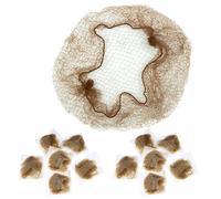 Volumoon 30 Pezzi Retina per Capelli, Reti per Capelli, Retine per Capelli Chignon, Retine per Capelli Invisibili Elastico Bordo Maglia per Bambina, Donna, Balletto, Danza, Infermiera (Marrone)