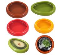 volumoon 4 Pezzi Contenitore per Frigorifero, Set di Contenitori per Frutta e Verdura, Contenitore per Avocado, Conservazione Alimenti, Porta Avocado, Scatola Porta Pomodori, Contenitori per Frutta