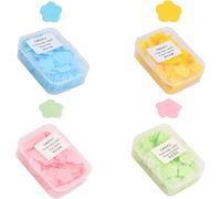 volumoon 4 Pezzi Sapone Portatile, Sapone di Carta Portatile, Sapone Mani Portatile, Fogli di Sapone Portatili, Sapone di Carta Monouso per Viaggi All'Aperto Campeggio Escursionismo Barbecue