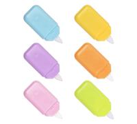 volumoon 6 Pezzi Correttore a Nastro, correzione White Out Tape, Mini Cancellino a Nastro, Correttori a Nastro Cartoleria per Bambini e Studenti, Fornitura Cancelleria Scuola e Ufficio (A)