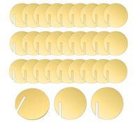 volumoon 60 Pezzi Etichette per Bevande, Etichette Acriliche Bevande, Ciondoli per Calici da Vino, Marcatore per Bicchieri, Bevande in Acrilico, Bevande Fai da te Marcatore per Matrimoni Bar (Oro 1)