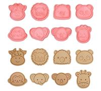 Volumoon 8 Pezzi Formine per Biscotti, Formine Biscotti Animali, Biscotti Plastica Stampi, Stampini per Biscotti a Forma di Cartoni Animati, 3D Stampi Biscotti Bambini per Decorazioni Torta Dolci (B)
