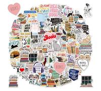 Volumoon Adesivi per Reading, 100 Pezzi Adesivi per Libri di Lettura, Adesivi per Lettura Impermeabili in Vinile per Scrapbook, Bottiglie d'Acqua, Libri, Laptop e Skateboard