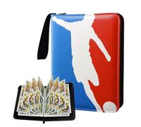 Volumoon Album per Carte da Collezione, 4 Tasche, 50 Pagine, per 400 Carte, Album per Carte da Calcio, Raccoglitore per Carte Pokemon, Album per Giochi di Carte Collezionabili con Chiusura Lampo