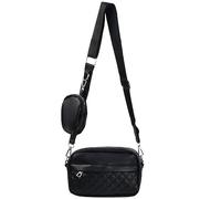volumoon Borsa a Tracolla Donna Piccola, Crossbody Bag Donna Pelle Sintetica, Borse Spalla con Portamonete e Tracolla Regolabile e Staccabile, Borsetta Moda per Donne del Regalo (Nero)