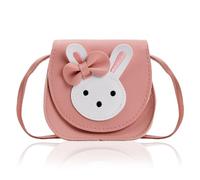 volumoon Borsa a Tracolla per Ragazze, Mini Borsa Messenger Coniglio con Fibbia, Borse a Spalla con Piccolo Coniglio Orecchio e Bow, Borsetta con Grazioso Motivo di Coniglio, per Bambini Ragazze